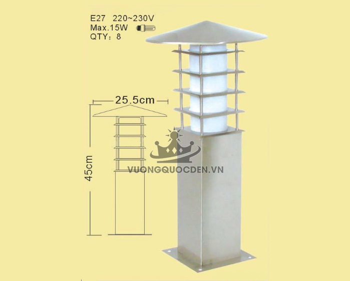 Đèn năng lượng hình hộp ROL396-1